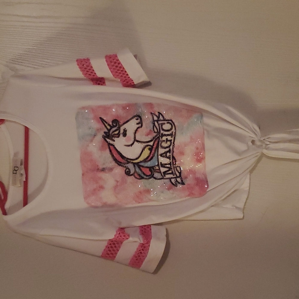 Girls 7/8 Nwot unicorn top